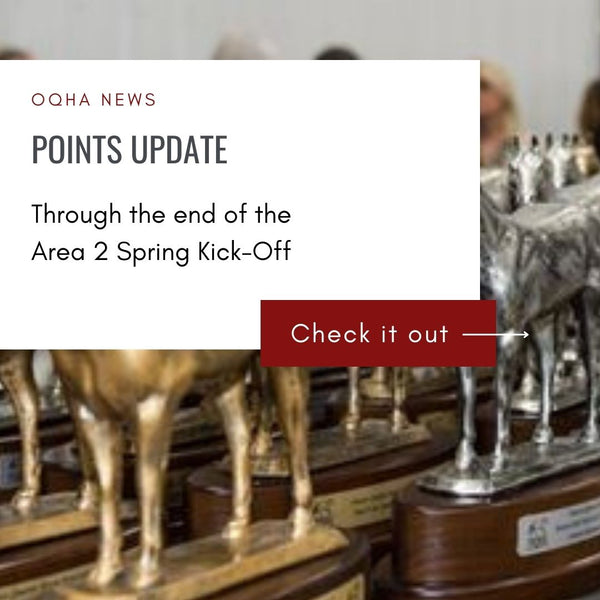 OQHA Points Update - Through Area 2 Spring Kick-Off