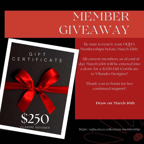 Member Draw - renew by March 15th!